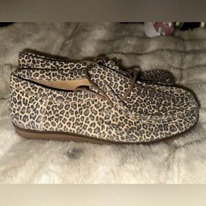 Lucky Brand Chukka Style Leather Leopard Print Shoes